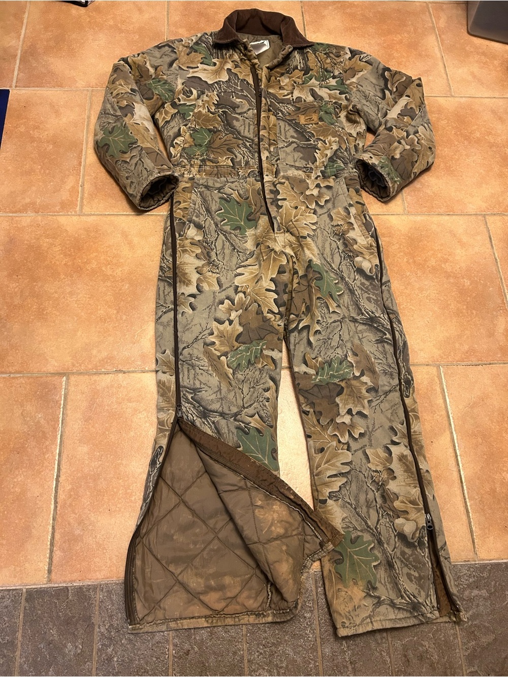 Duxbak vintage insulated camo coveralls